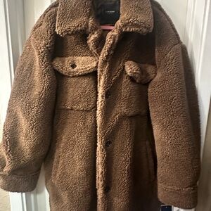 Women’s Brown Jacket Faux Fur L